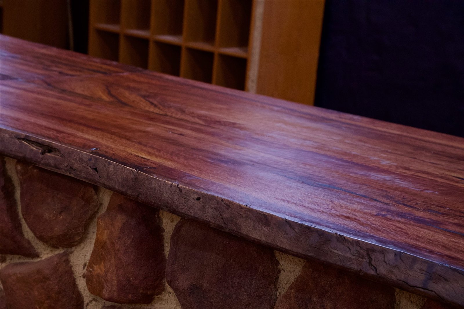 Completed live edge countertop installation Gauteng — De Jager Wood Designs