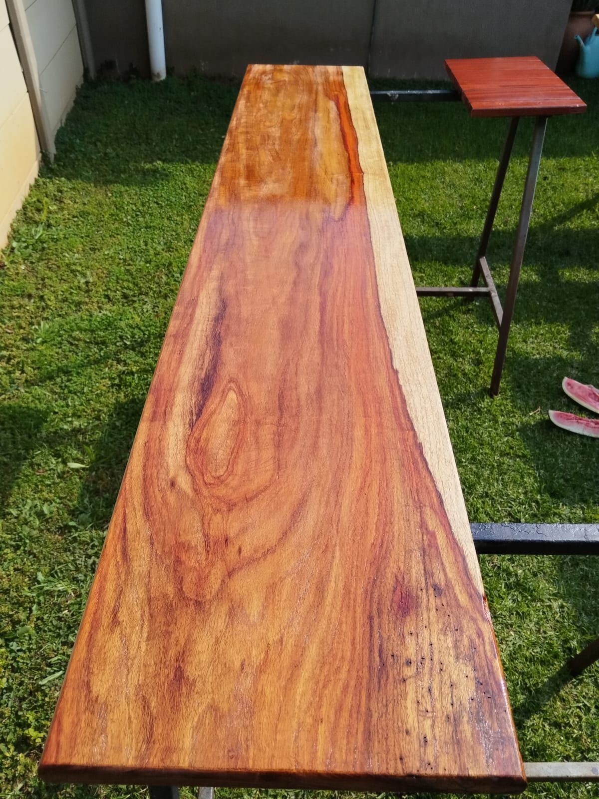 Kiaat African Teak hardwood slab South Africa — De Jager Wood Designs